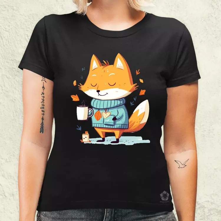 Cuki róka teázik v1 női póló