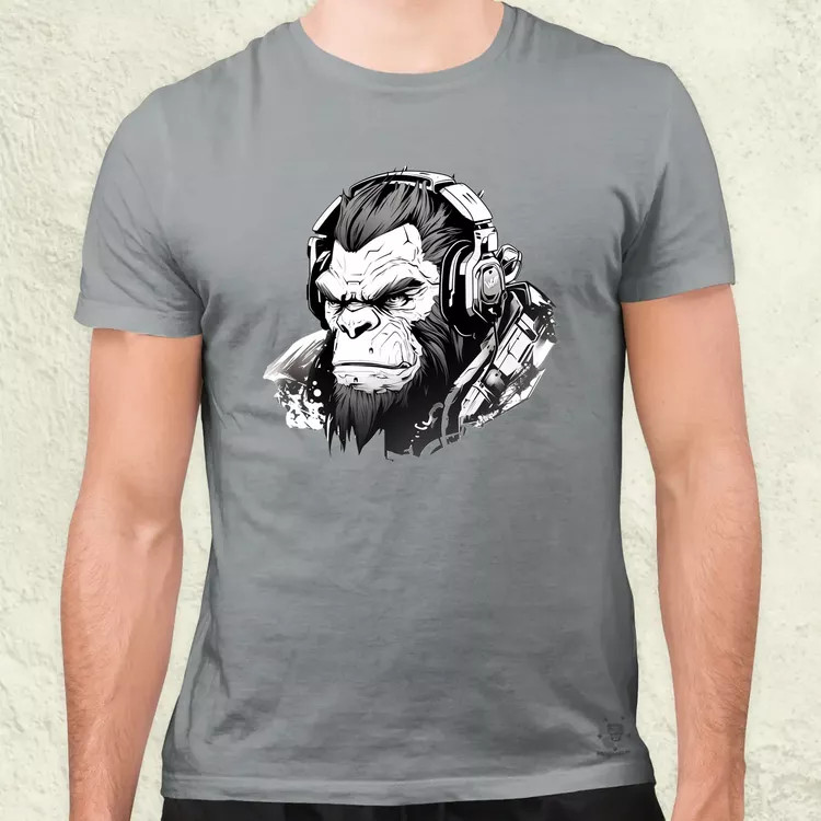 Cyberpunk gorilla v1 férfi póló