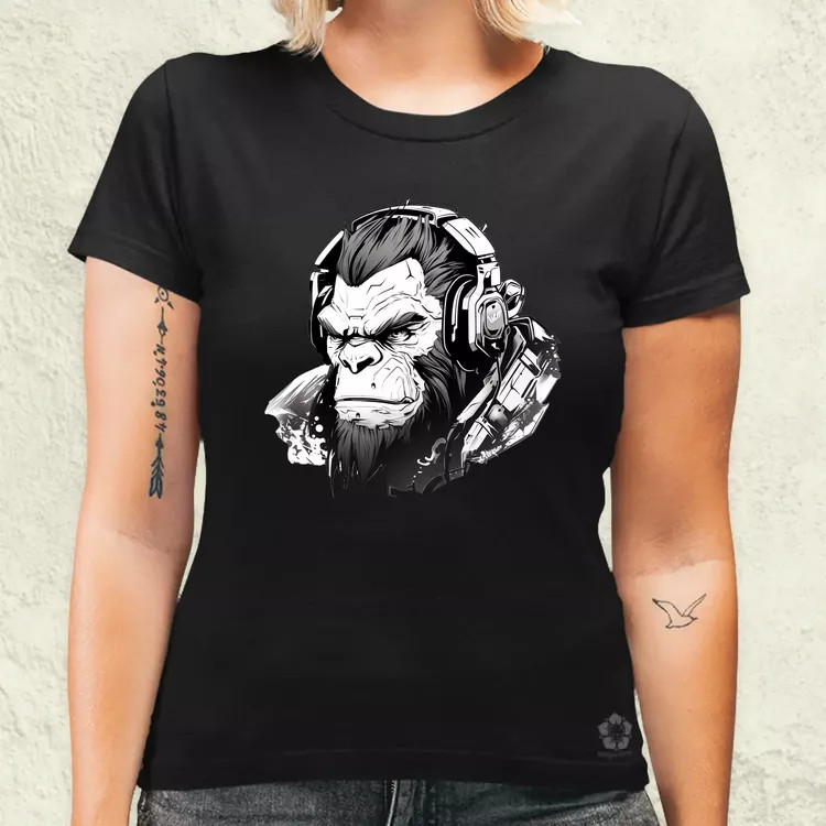 Cyberpunk gorilla v1 női póló