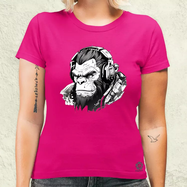 Cyberpunk gorilla v1 női póló