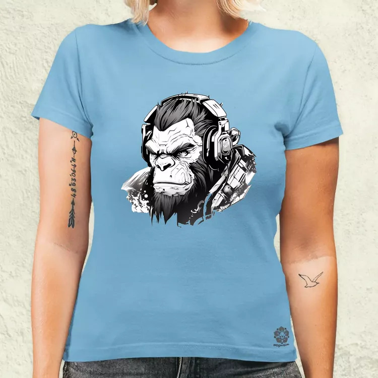 Cyberpunk gorilla v1 női póló