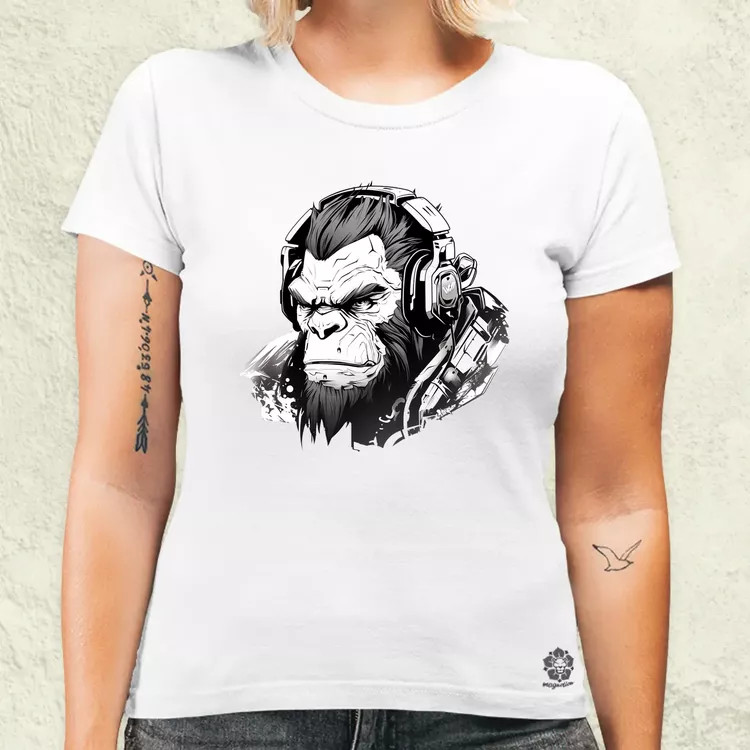 Cyberpunk gorilla v1 női póló