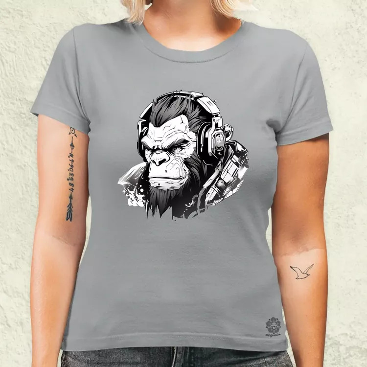 Cyberpunk gorilla v1 női póló