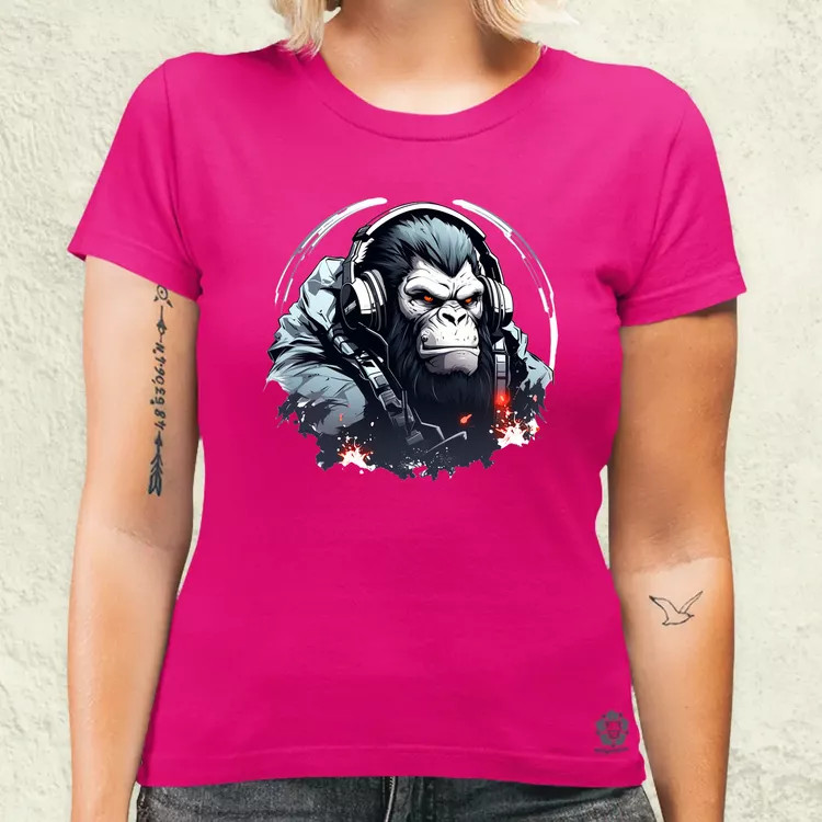 Cyberpunk gorilla v2 női póló