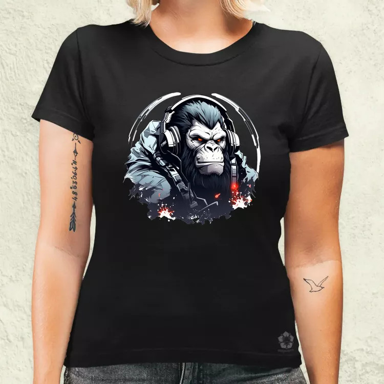 Cyberpunk gorilla v2 női póló