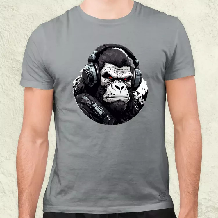 Cyberpunk gorilla v3 férfi póló