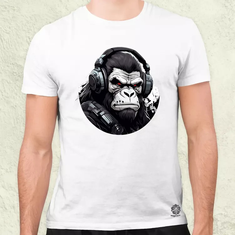 Cyberpunk gorilla v3 férfi póló