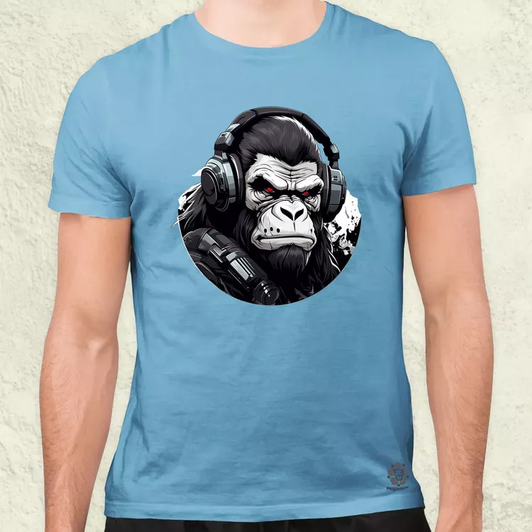 Cyberpunk gorilla v3 férfi póló