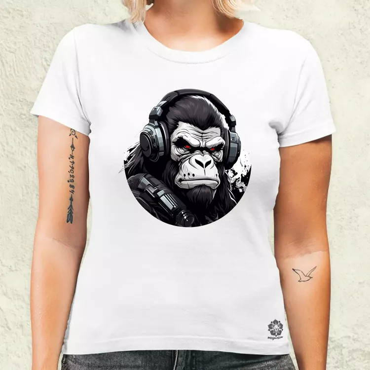 Cyberpunk gorilla v3 női póló