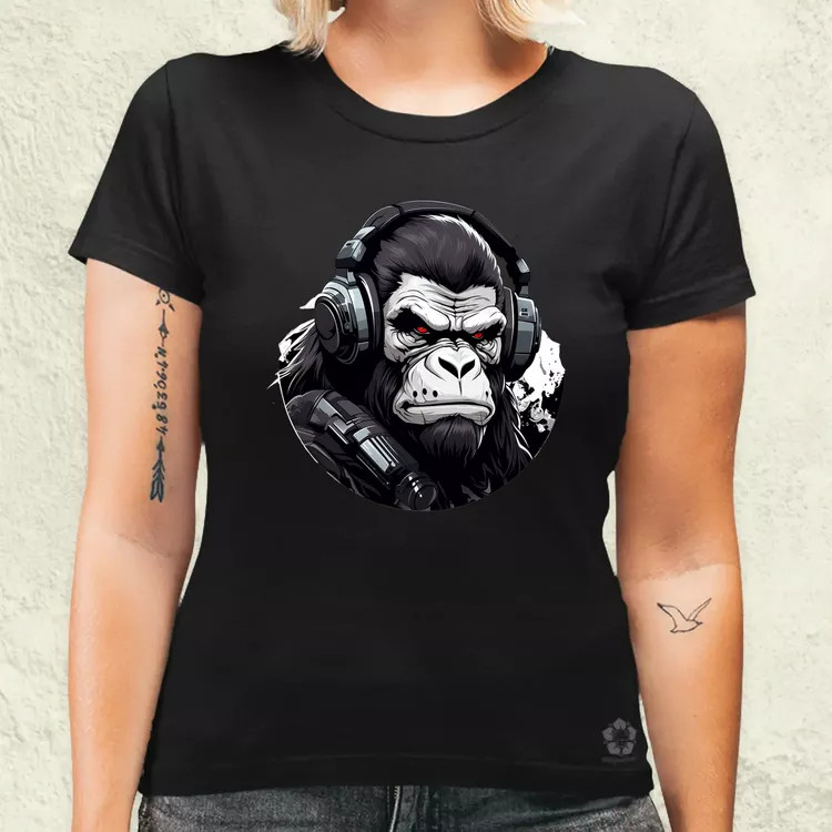 Cyberpunk gorilla v3 női póló