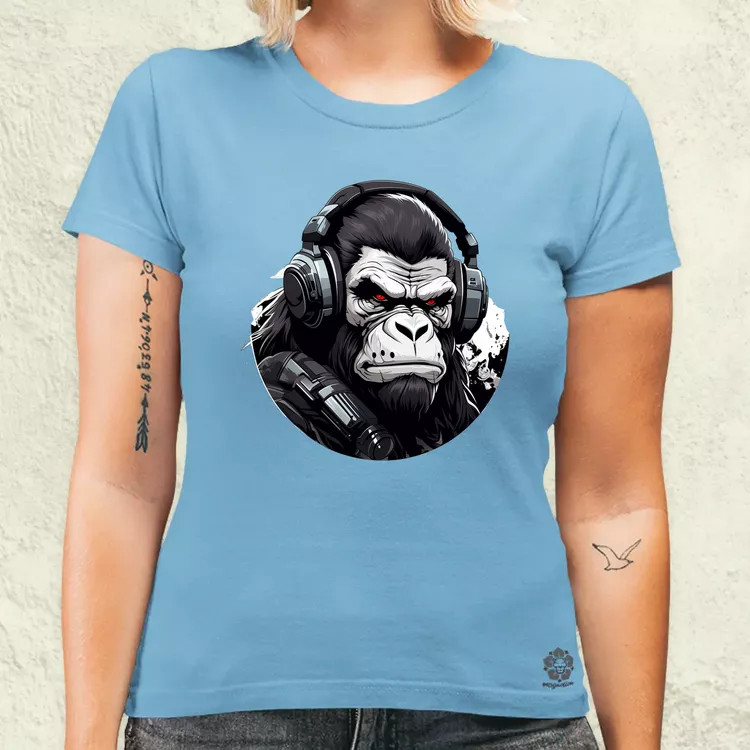 Cyberpunk gorilla v3 női póló