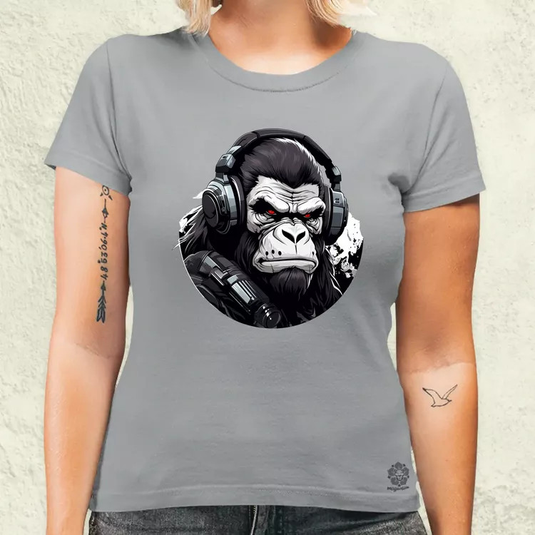 Cyberpunk gorilla v3 női póló