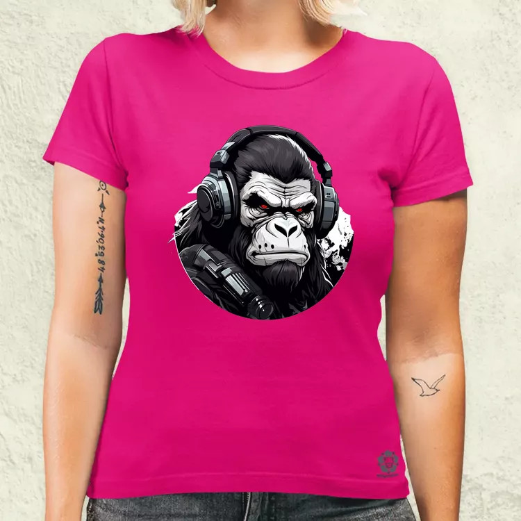 Cyberpunk gorilla v3 női póló