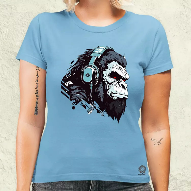 Cyberpunk gorilla v4 női póló