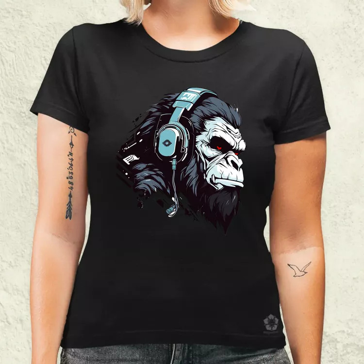 Cyberpunk gorilla v4 női póló