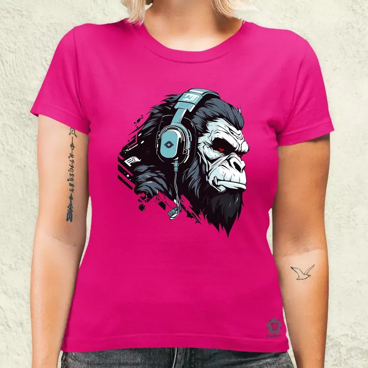 Cyberpunk gorilla v4 női póló