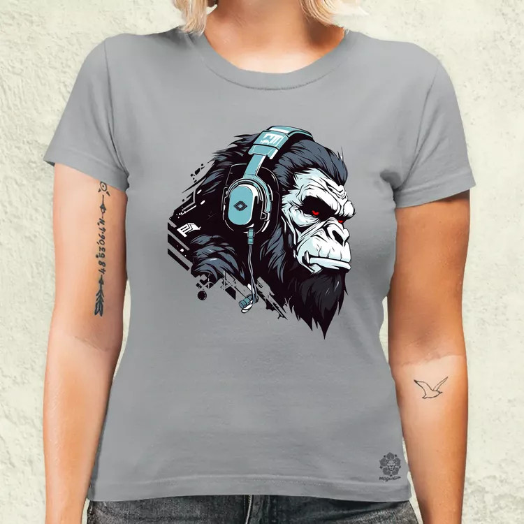 Cyberpunk gorilla v4 női póló