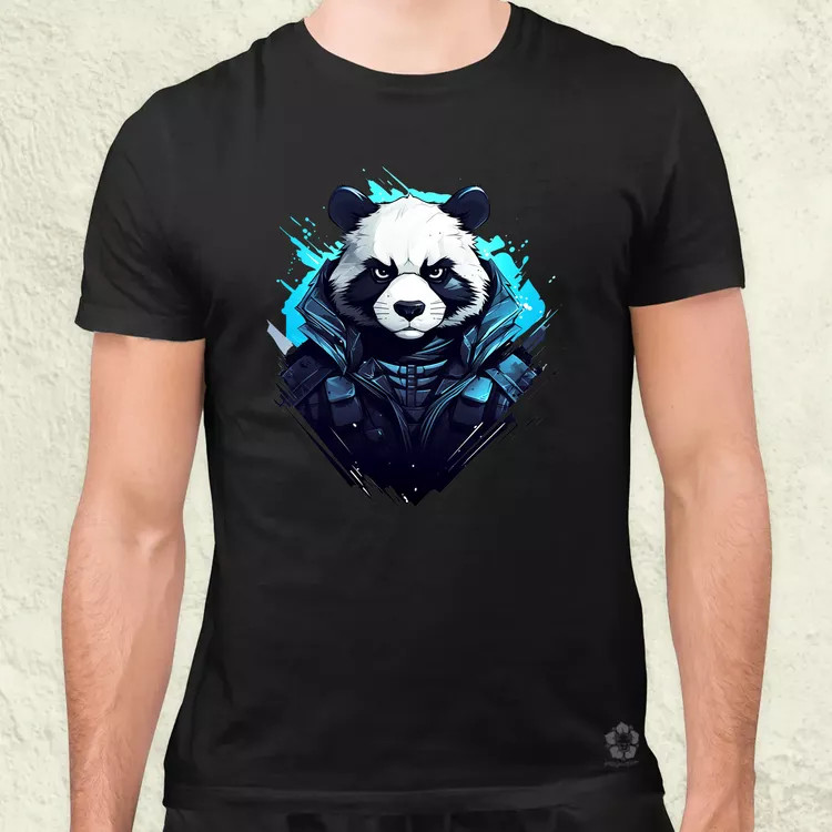 Cyberpunk panda v1 férfi póló