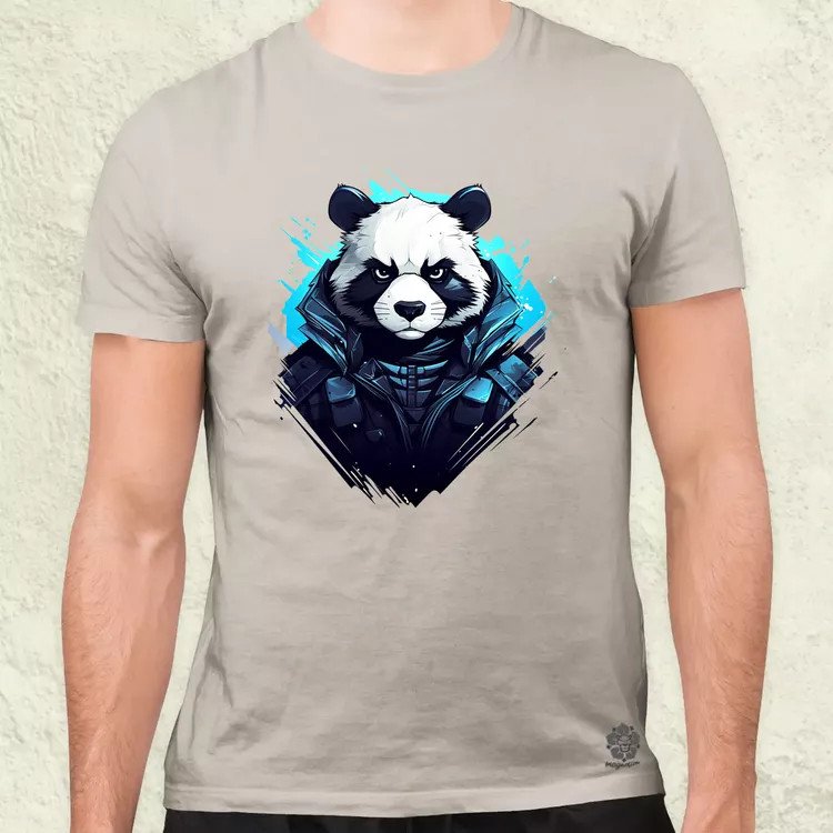 Cyberpunk panda v1 férfi póló