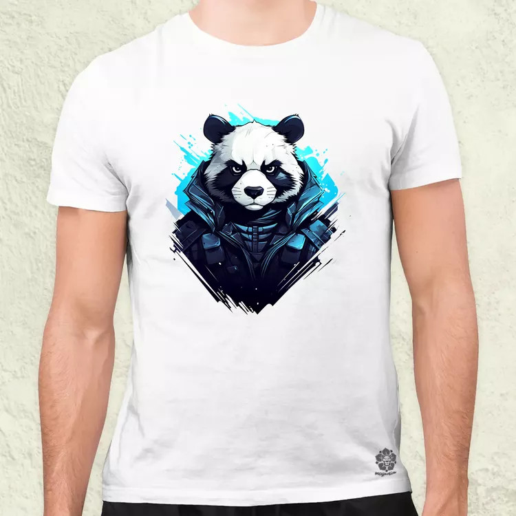 Cyberpunk panda v1 férfi póló