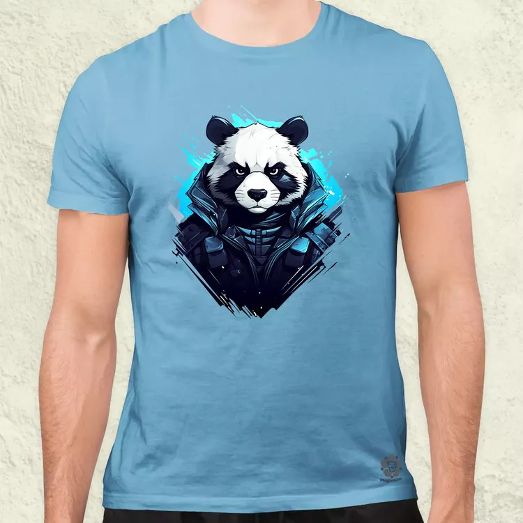Cyberpunk panda v1 férfi póló