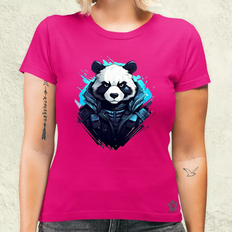 Cyberpunk panda v1 női póló