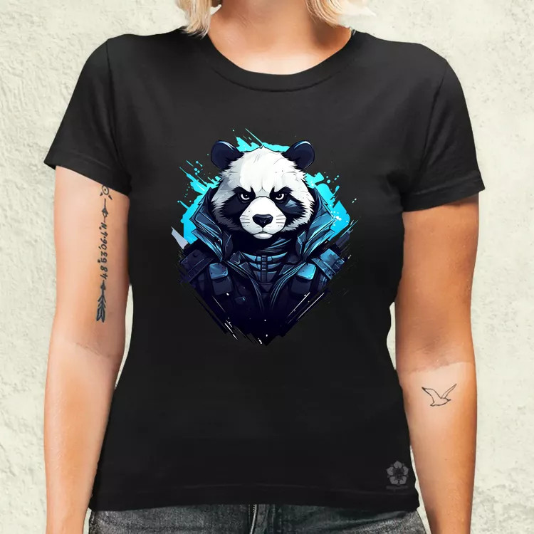 Cyberpunk panda v1 női póló