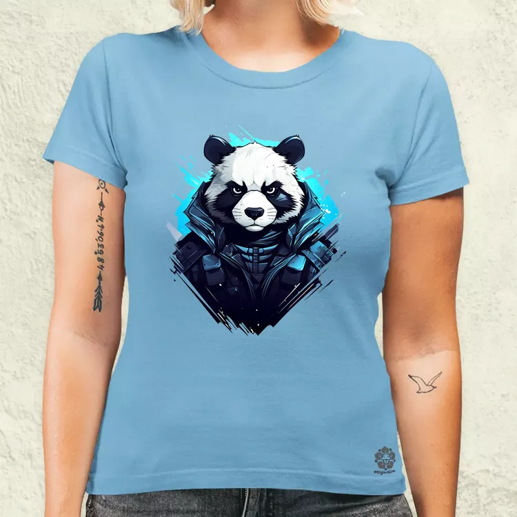 Cyberpunk panda v1 női póló