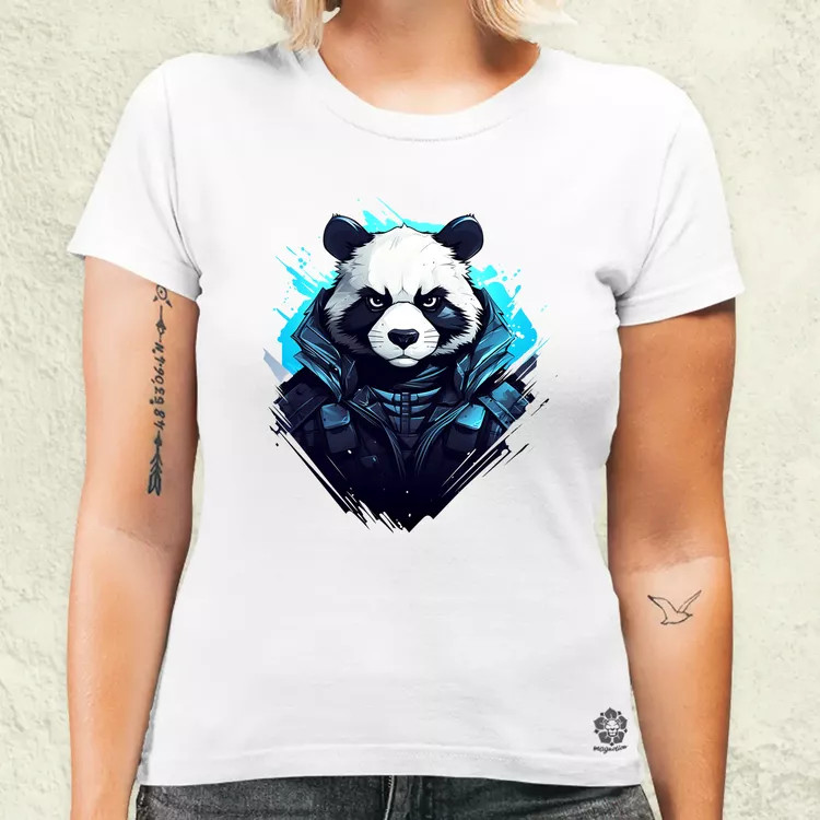 Cyberpunk panda v1 női póló