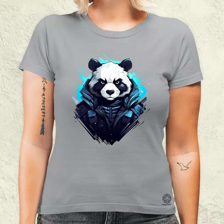 Cyberpunk panda v1 női póló