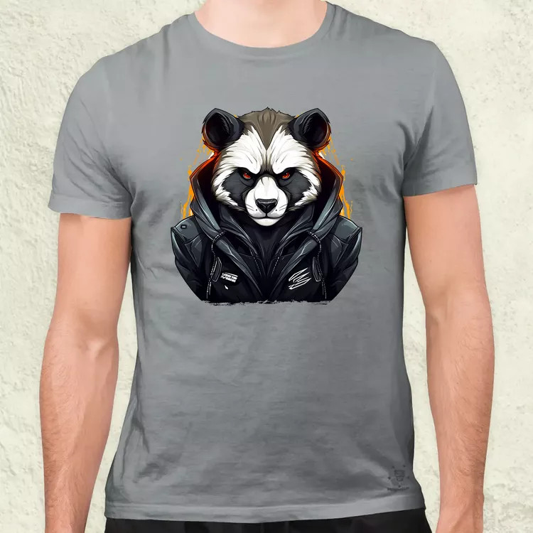 Cyberpunk panda v2 férfi póló