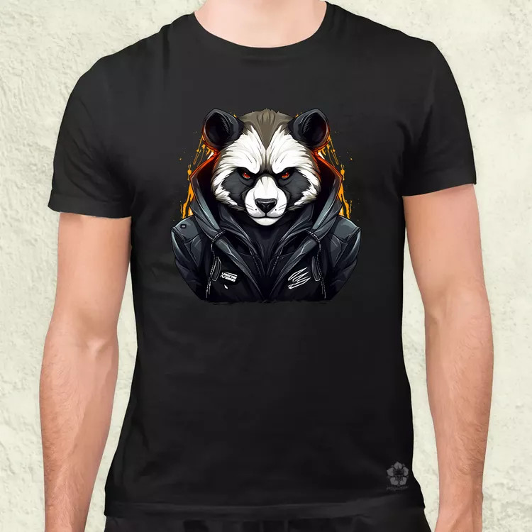 Cyberpunk panda v2 férfi póló
