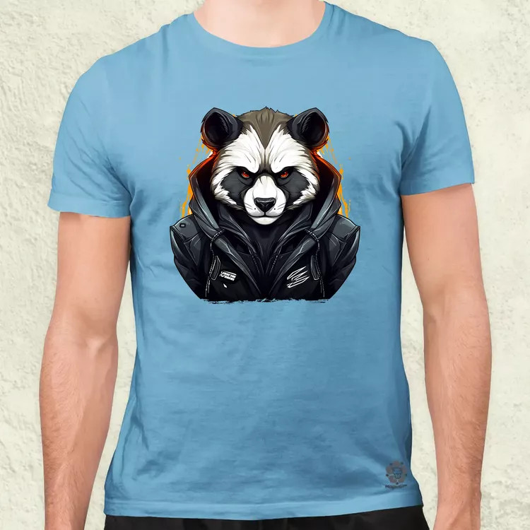 Cyberpunk panda v2 férfi póló