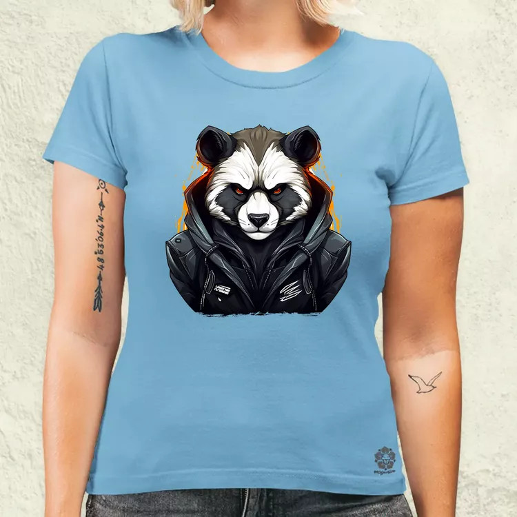 Cyberpunk panda v2 női póló
