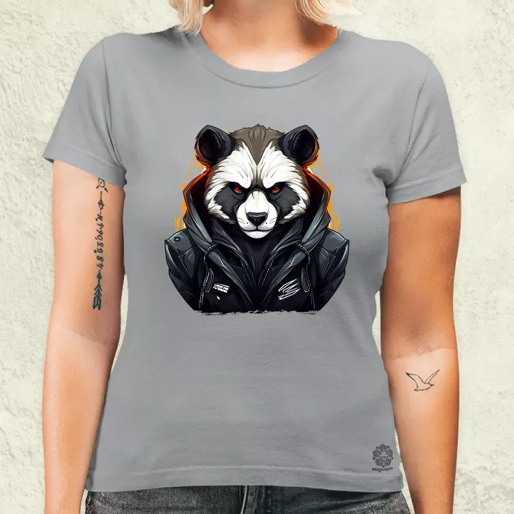 Cyberpunk panda v2 női póló