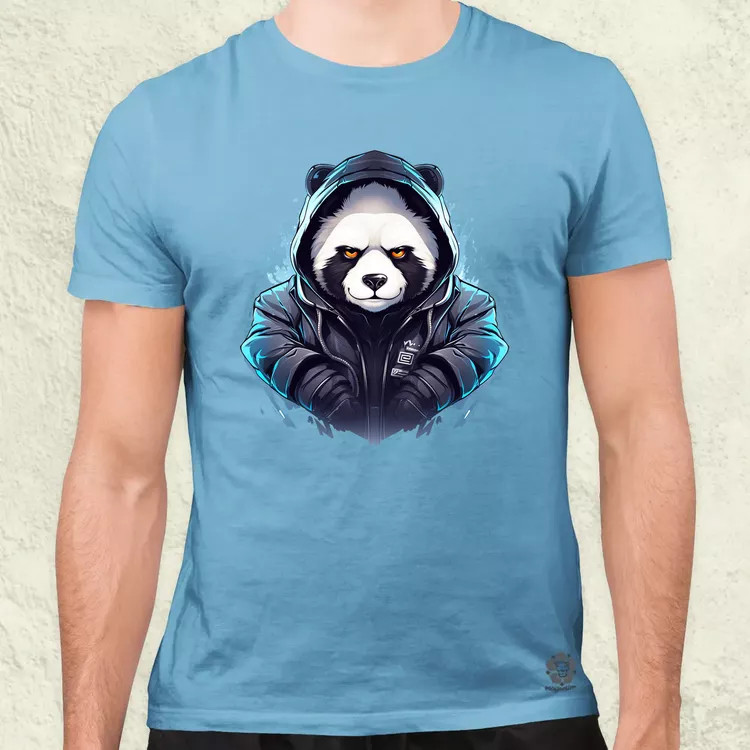 Cyberpunk panda v3 férfi póló