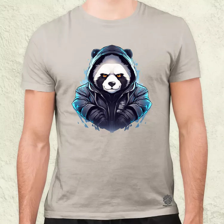 Cyberpunk panda v3 férfi póló