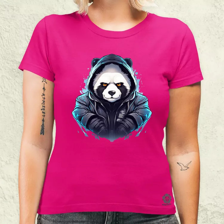 Cyberpunk panda v3 női póló
