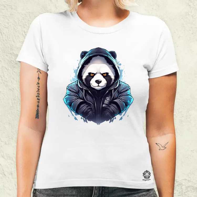 Cyberpunk panda v3 női póló