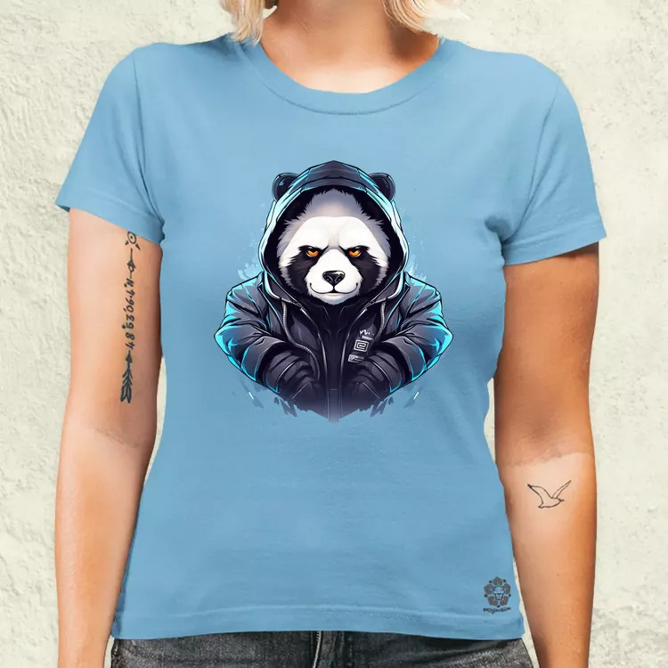 Cyberpunk panda v3 női póló