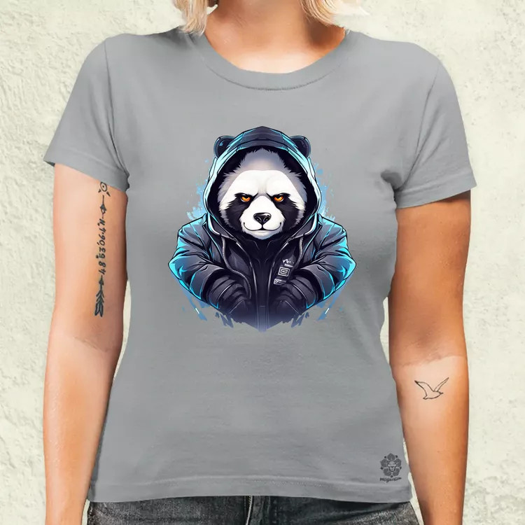 Cyberpunk panda v3 női póló