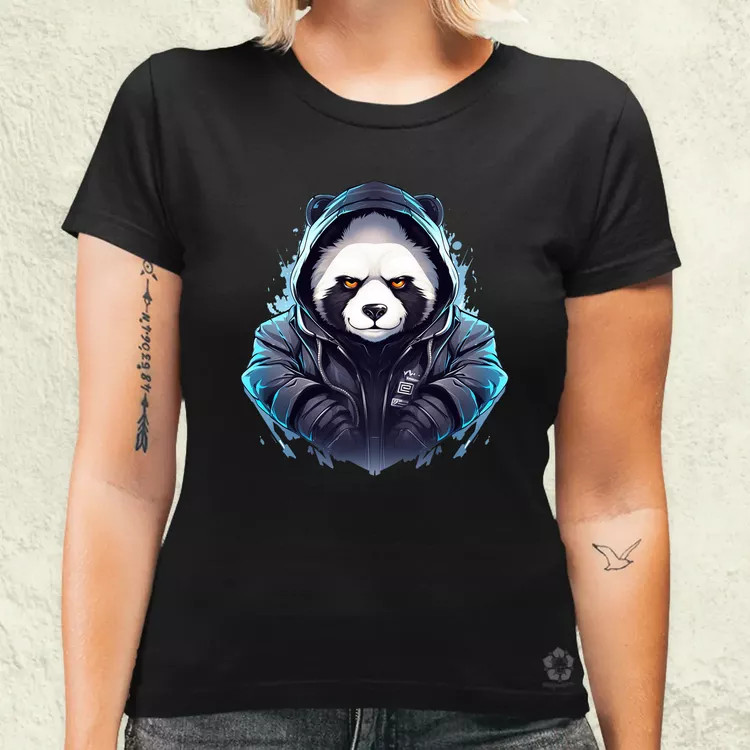 Cyberpunk panda v3 női póló