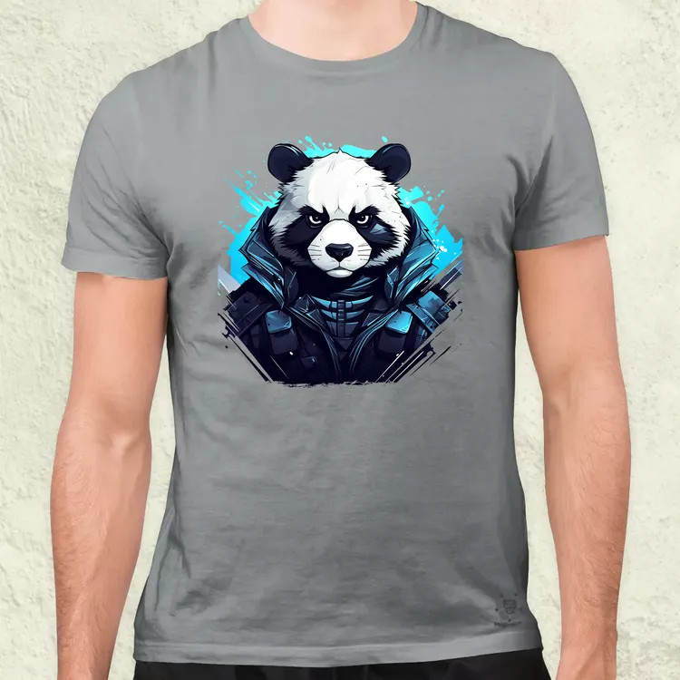 Cyberpunk panda v4 férfi póló