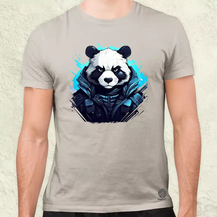 Cyberpunk panda v4 férfi póló
