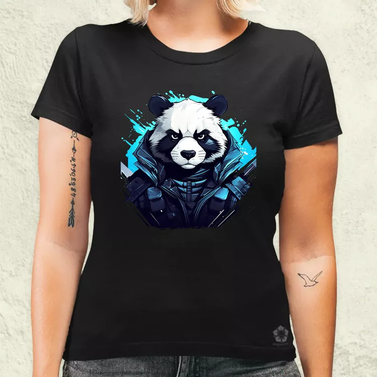 Cyberpunk panda v4 női póló