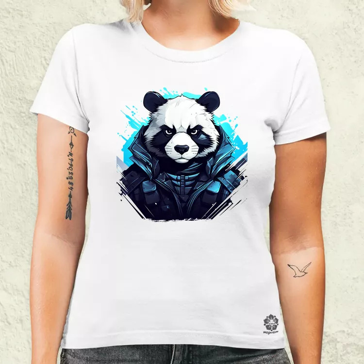Cyberpunk panda v4 női póló