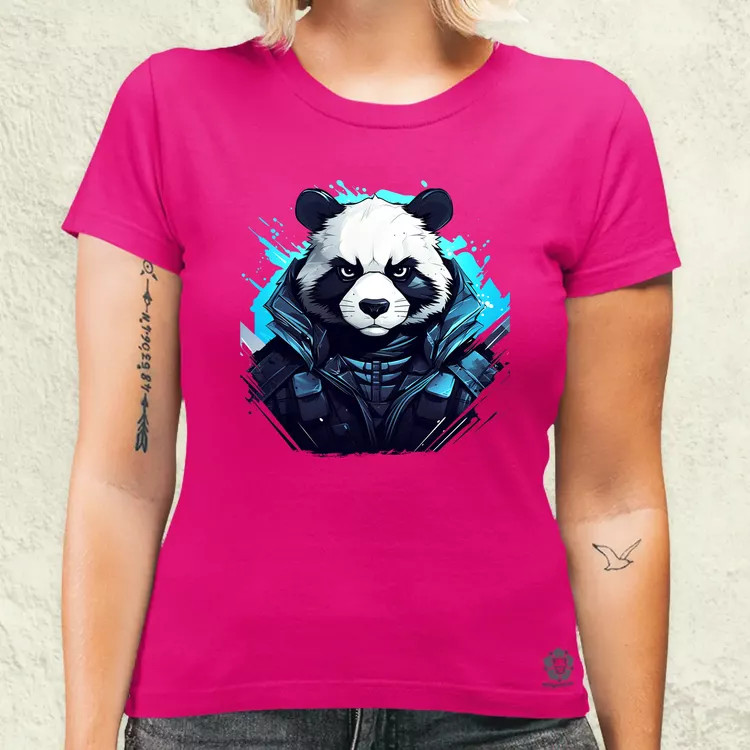 Cyberpunk panda v4 női póló