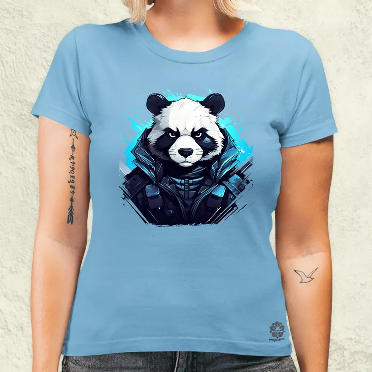 Cyberpunk panda v4 női póló