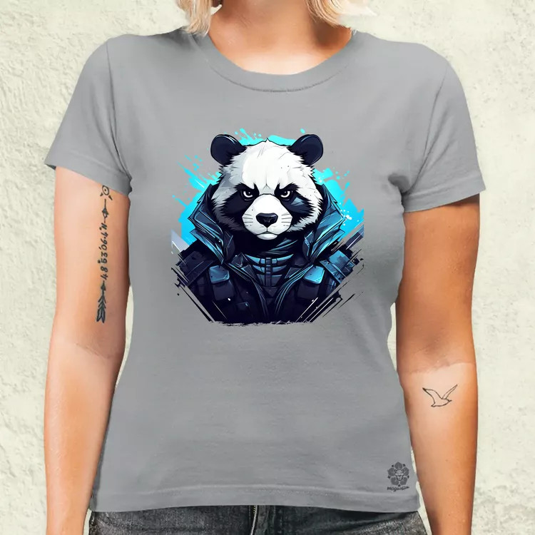 Cyberpunk panda v4 női póló
