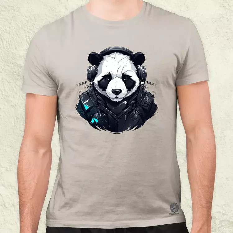 Cyberpunk panda v5 férfi póló